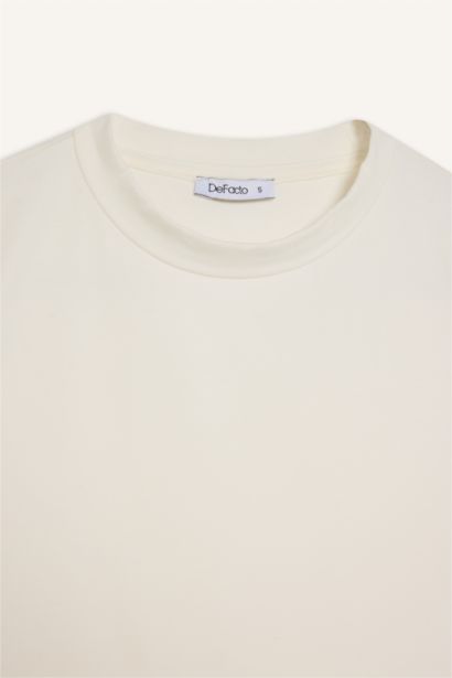 Slim Fit Half Turtleneck Short Sleeve Tunic