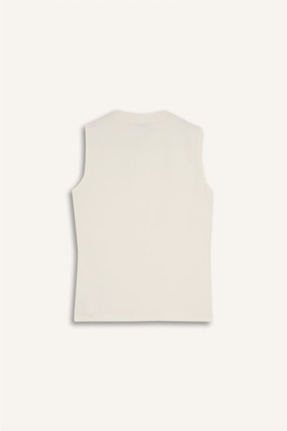 Slim Fit Half Turtleneck Short Sleeve Tunic