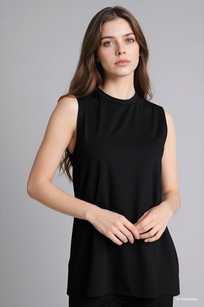 Slim Fit Cotton Short Sleeve Tunic