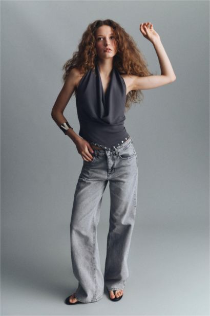 Straight Wide High Waist Long Jeans