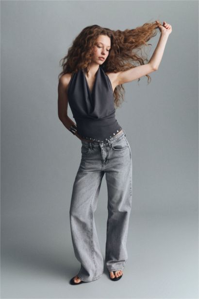 Straight Wide High Waist Long Jeans