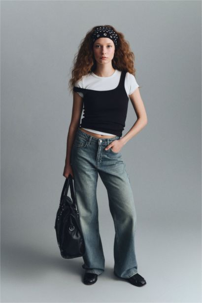Straight Wide High Waist Long Jeans