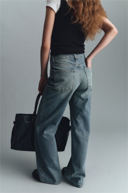 Straight Wide High Waist Long Jeans