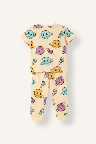 Baby Boy Patterned 4 Piece Pajama Set