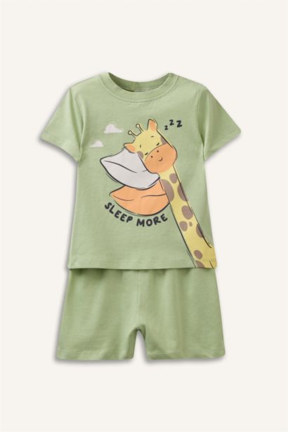 Desenli 2'li Pijama Takımı Erkek Bebek
