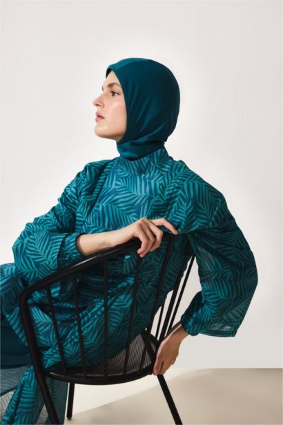 Regular Fit Printed 3 Piece Burkini Swimsuit