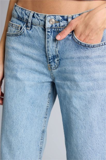 100% Cotton Low Waist Long Jeans