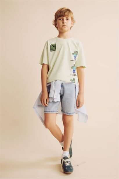 New Regular Fit Minecraft Licensed Short Sleeve T-Shirt