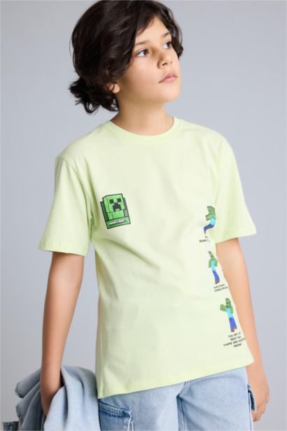 New Regular Fit Minecraft Licensed Short Sleeve T-Shirt