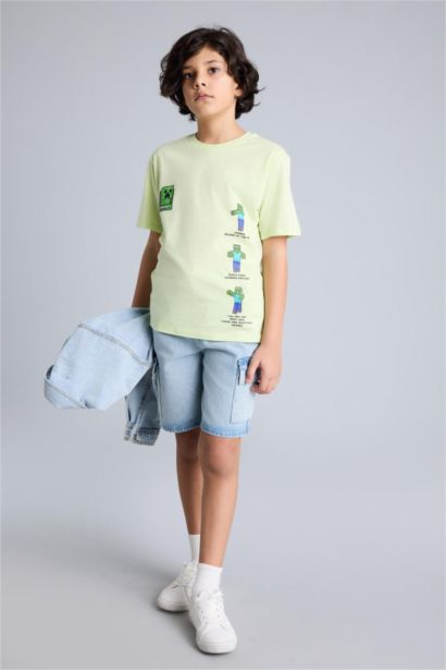 New Regular Fit Minecraft Licensed Short Sleeve T-Shirt