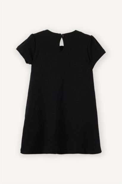 Сәби Қыз велосипед мойыны қысқа жеңді Трикотаж көйлек