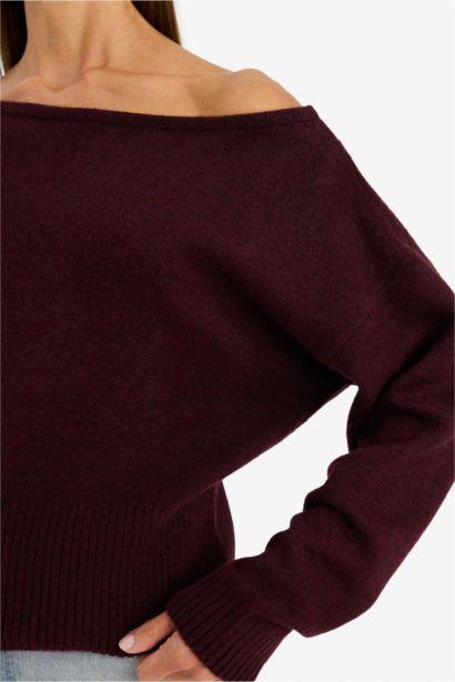 Regular Fit Strapless Knitwear Pullover