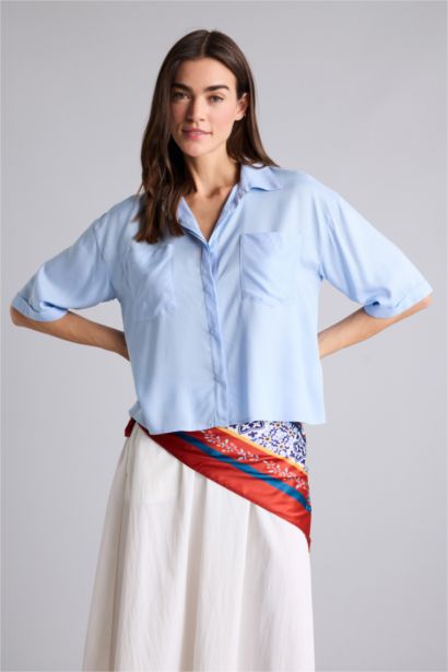 Boxy Fit Short Sleeve Shirt