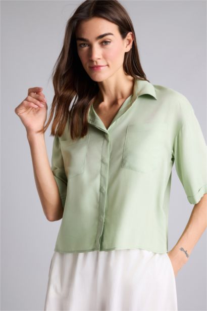 Boxy Fit Short Sleeve Shirt