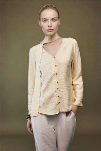 Regular Fit V-Neck Long Sleeve Shirt