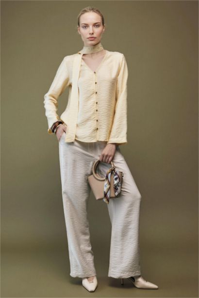 Regular Fit V-Neck Long Sleeve Shirt