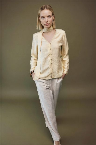 Regular Fit V-Neck Long Sleeve Shirt