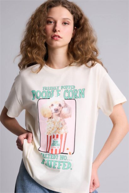 Oversıze Baskılı Tişört