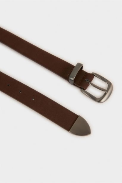 Man Rectangle Clasp Faux Leather