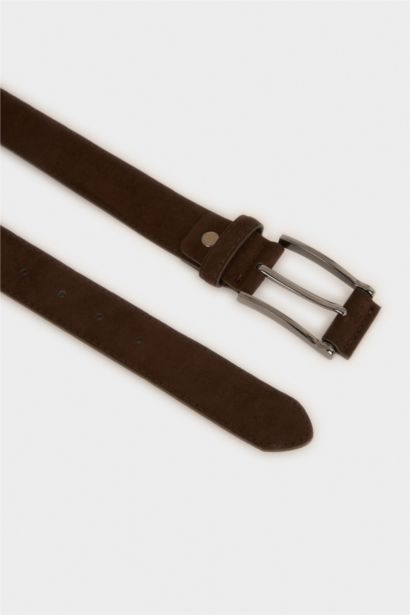Man Rectangle Clasp Faux Leather