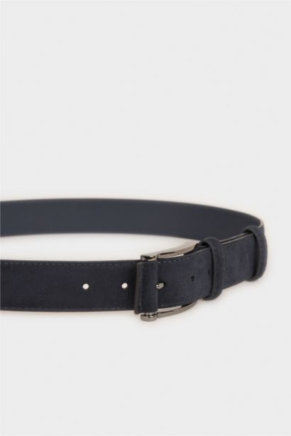 Man Rectangle Clasp Faux Leather