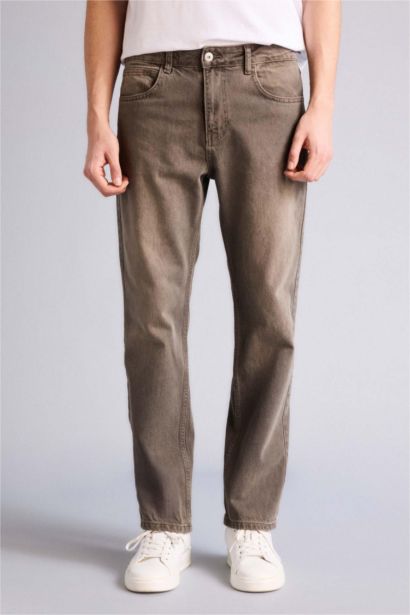 Jean droit texture douce