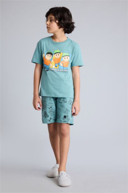 سيت بجامة قصة عادية من قطعتين