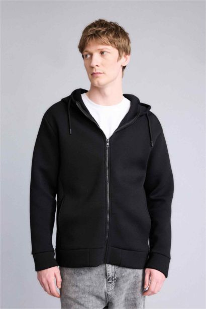 REGULAR FIT Kapüşonlu Fermuarlı Sweatshirt