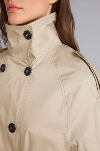 Regular Fit Cotton Lined Twill Trenchcoat