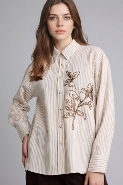 Relax Fit Stripped Long Sleeve Shirt