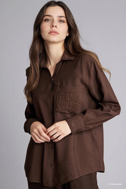 Relax Fit Crinkle Fabric Shirt