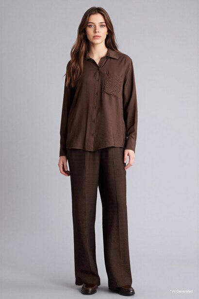 Relax Fit Crinkle Fabric Shirt