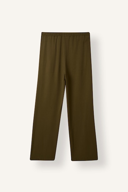 Straight Fit Wide Leg Trousers