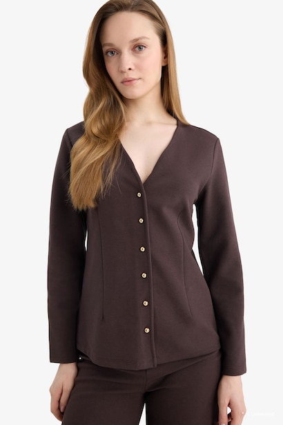 Regular Fit V-Neck Cardigan