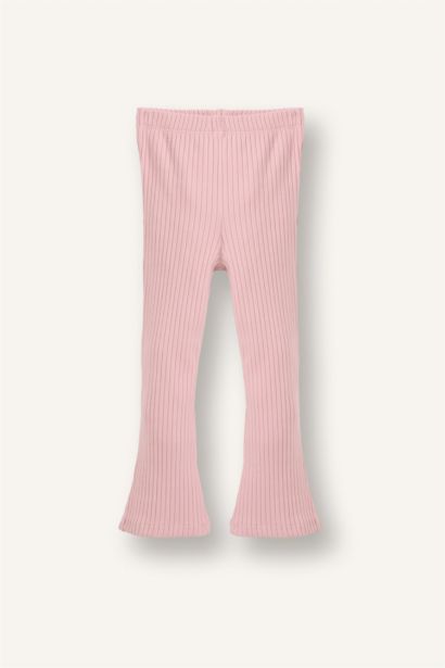 Baby Girl Heart Patterned Ribbed Camisole 2 Piece Set