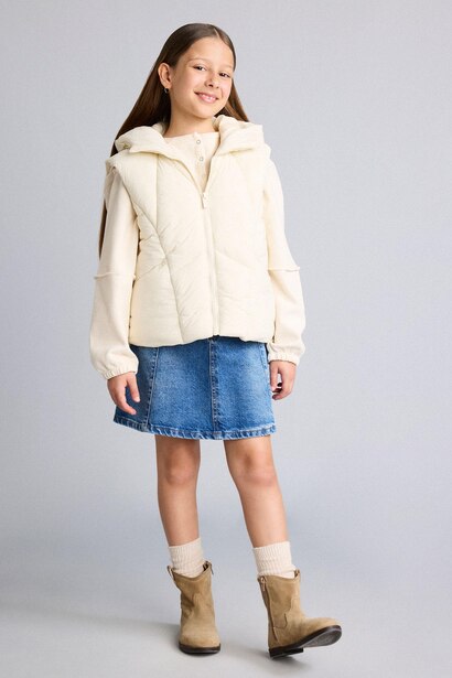 Girl Waterproof Hooded Zip-Up Vest