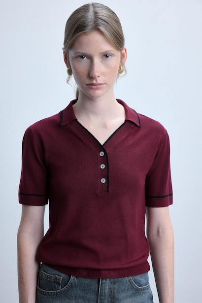 Regular Fit Polo Neck T-Shirt