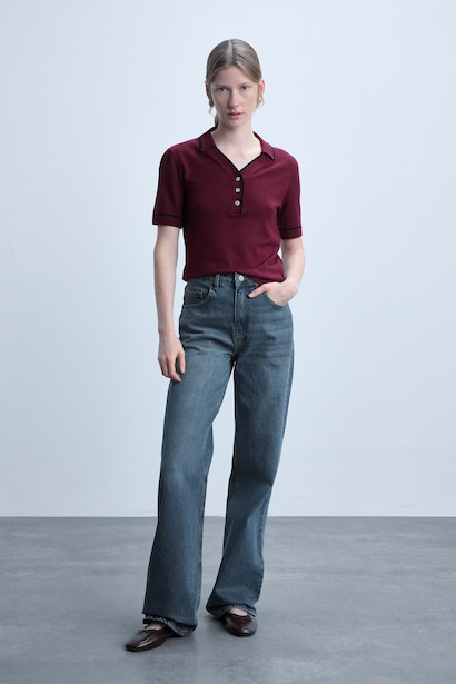 Regular Fit Polo Neck T-Shirt