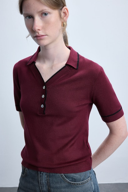 Regular Fit Polo Neck T-Shirt