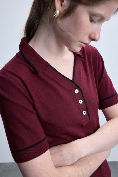 Regular Fit Polo Neck T-Shirt
