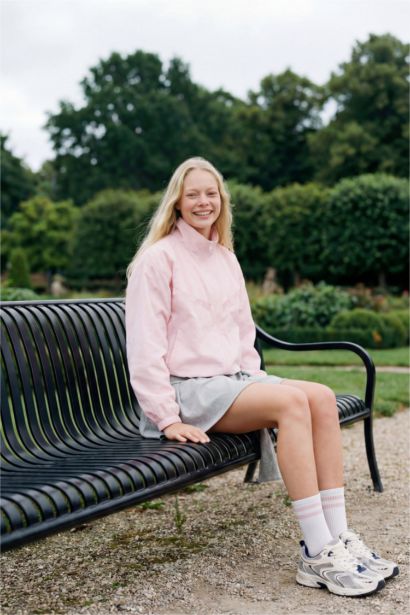 جاكيت برقبة عالية مبطن