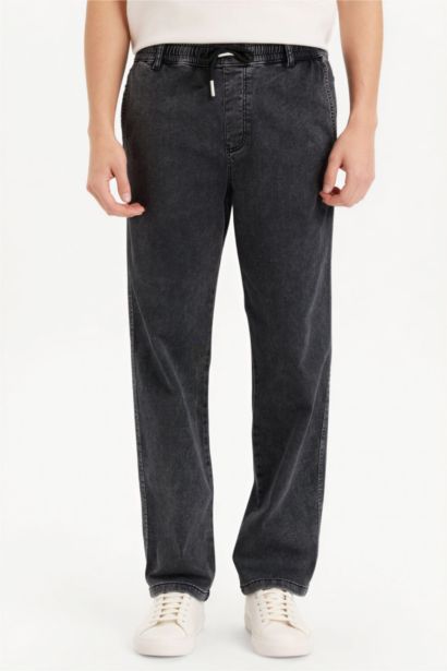 بنطرون جينز وايد ليج برجل واسع ملمس ناعم