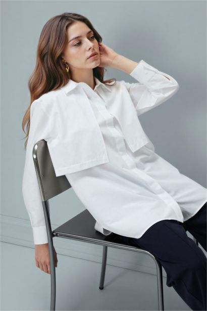 Regular Fit Poplin Long Sleeve Tunic