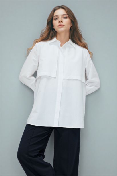 Regular Fit Poplin Long Sleeve Tunic
