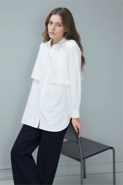 Regular Fit Poplin Long Sleeve Tunic