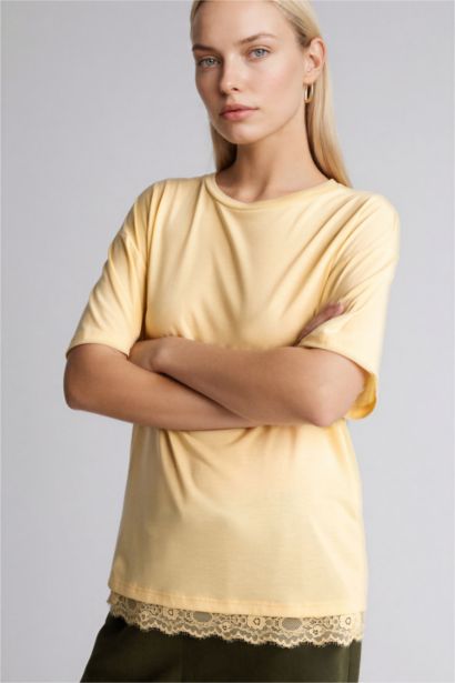 Relax Fıt Bisiklet Yaka Kısa Kollu Tişört