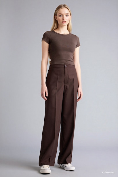 Wide Leg Double Pocket Trousers