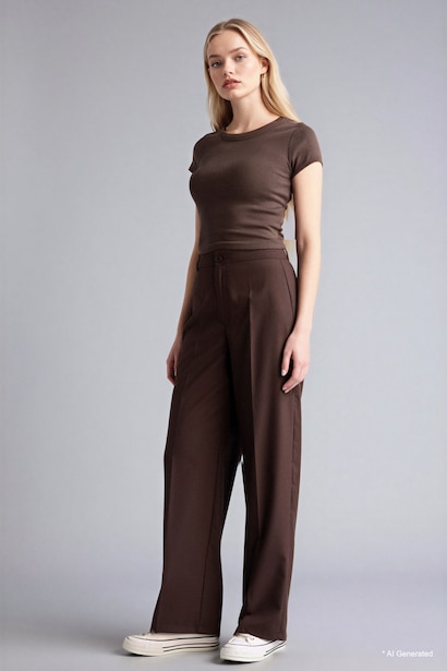 Wide Leg Double Pocket Trousers