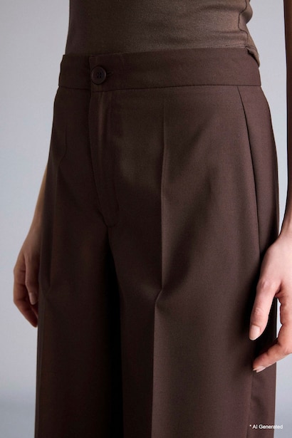 Wide Leg Double Pocket Trousers