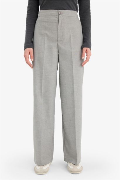 بنطرون وايد ليج برجل اسع بجيب